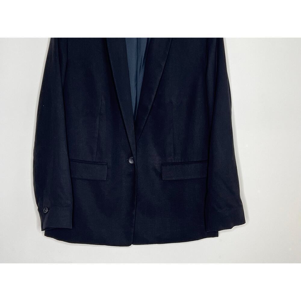 Everlane Long Sleeve Notch Lapel Single Breasted The Easy Blazer Black Women's 4 - Picture 5 of 8